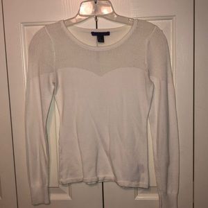 Open white sweater!